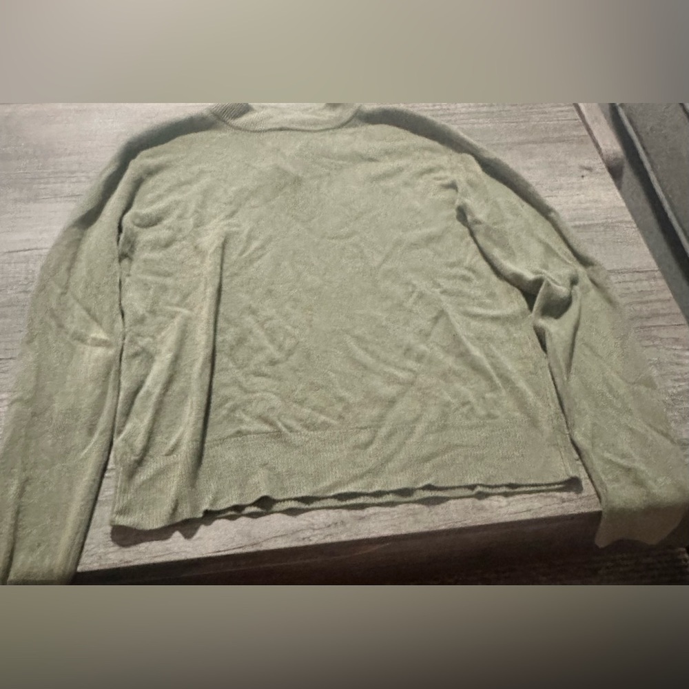 Sag harbor green ribbed sweater size small